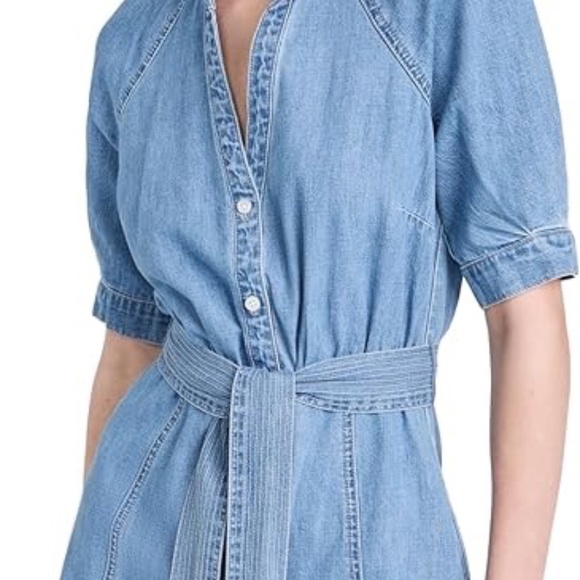 Veronica Beard Jean Kanika Belted Denim Dress - M - Picture 6 of 11